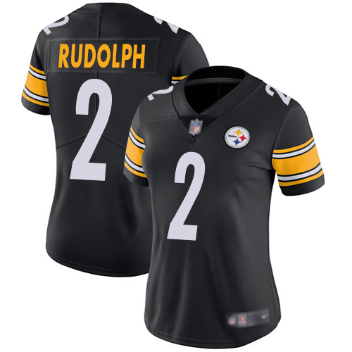 Women Pittsburgh Steelers Football 2 Limited Black Mason Rudolph Home Vapor Untouchable Nike NFL Jersey